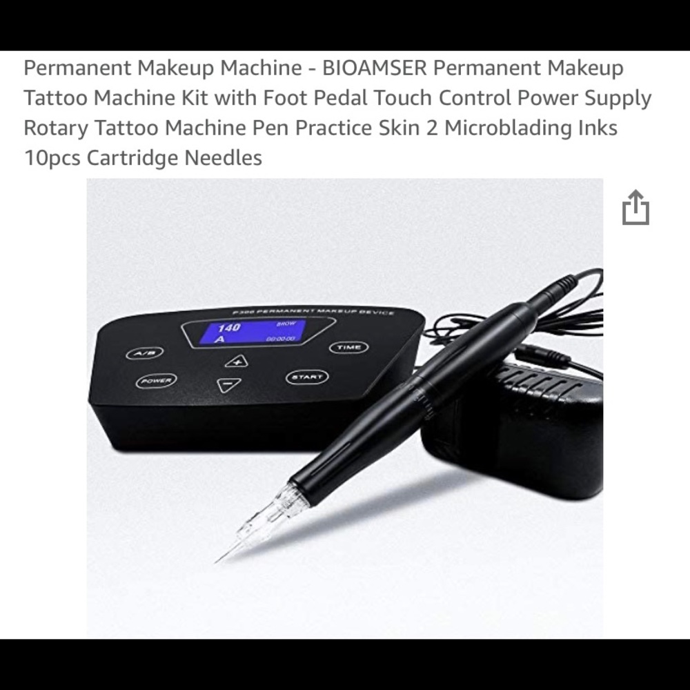Biomaser permanent make up tattoo set up